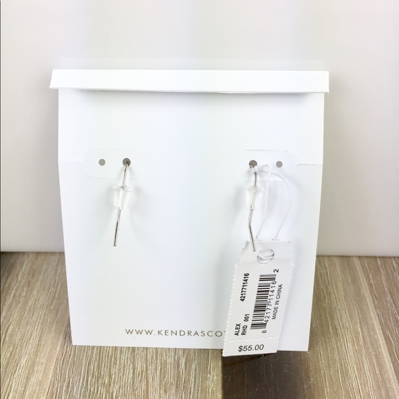 Kendra Scott Alex black silver earrings - Picture 2 of 2